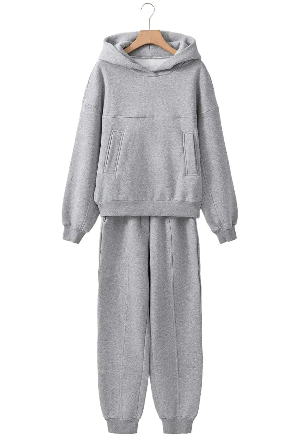 Gray hoodie and joggers set - Love Salve